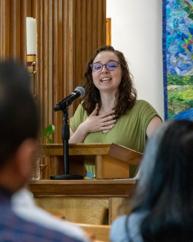 This week's @awakeningsworship community chapel service featured our very own Rev. Kristina Meyer (MDiv ’24.)

To hear her sermon, visit youtu.be/umpD3jqa1g0

Remember, you are ALWAYS welcome to join us on Tuesdays at 11 am in Davis Chapel for service.

Link In Bio