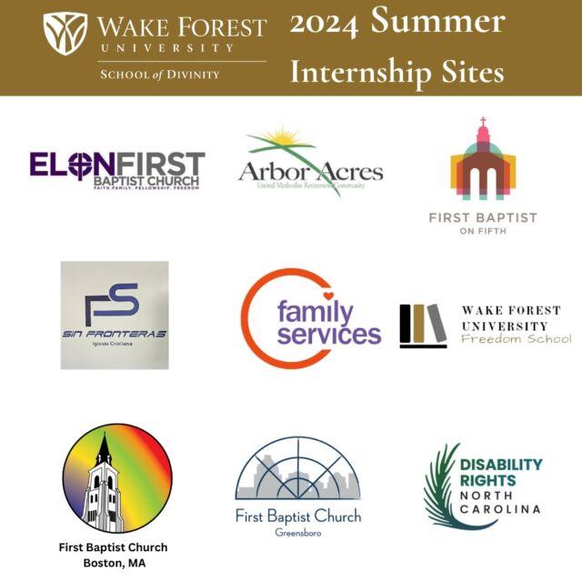 Thank you to all of our 2024 Summer Internship Sites!

Internships offer our students the opportunity to put into practice their theological training and to support the amazing work of organizations striving to promote justice, reconciliation, and compassion.